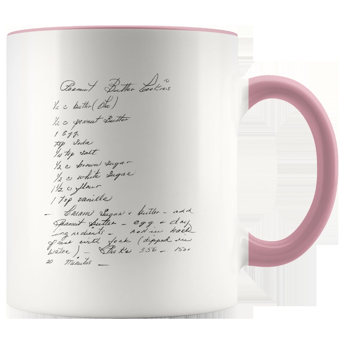 Handwritten Recipe Accent Mug