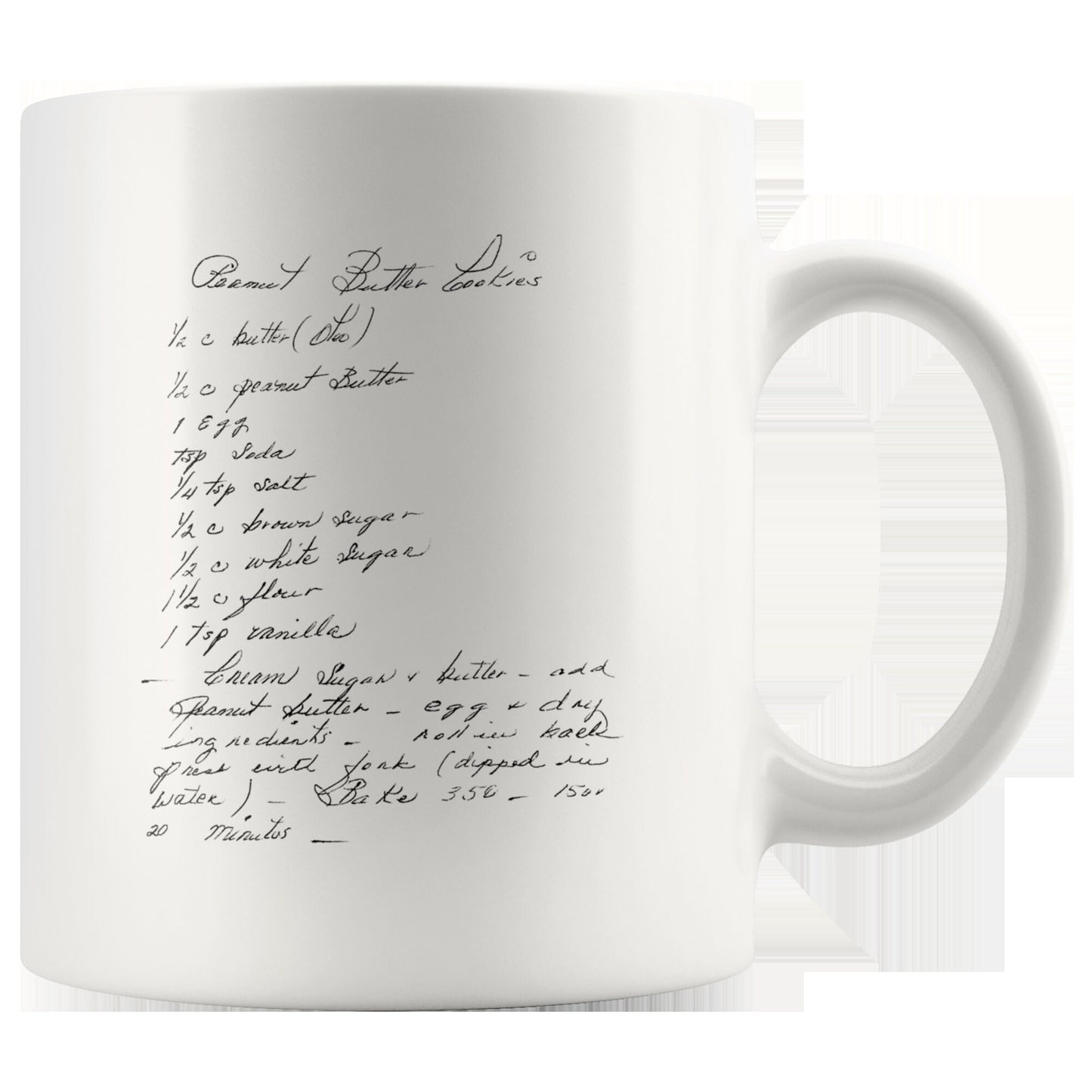 Handwritten Recipe Accent Mug