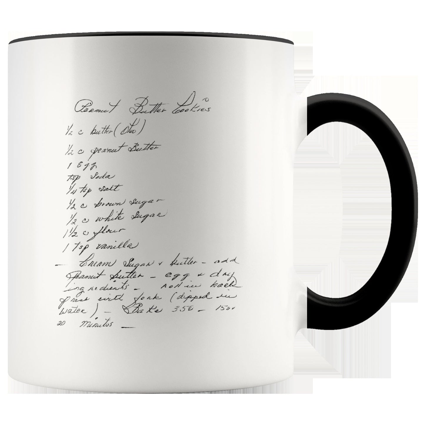 Handwritten Recipe Accent Mug