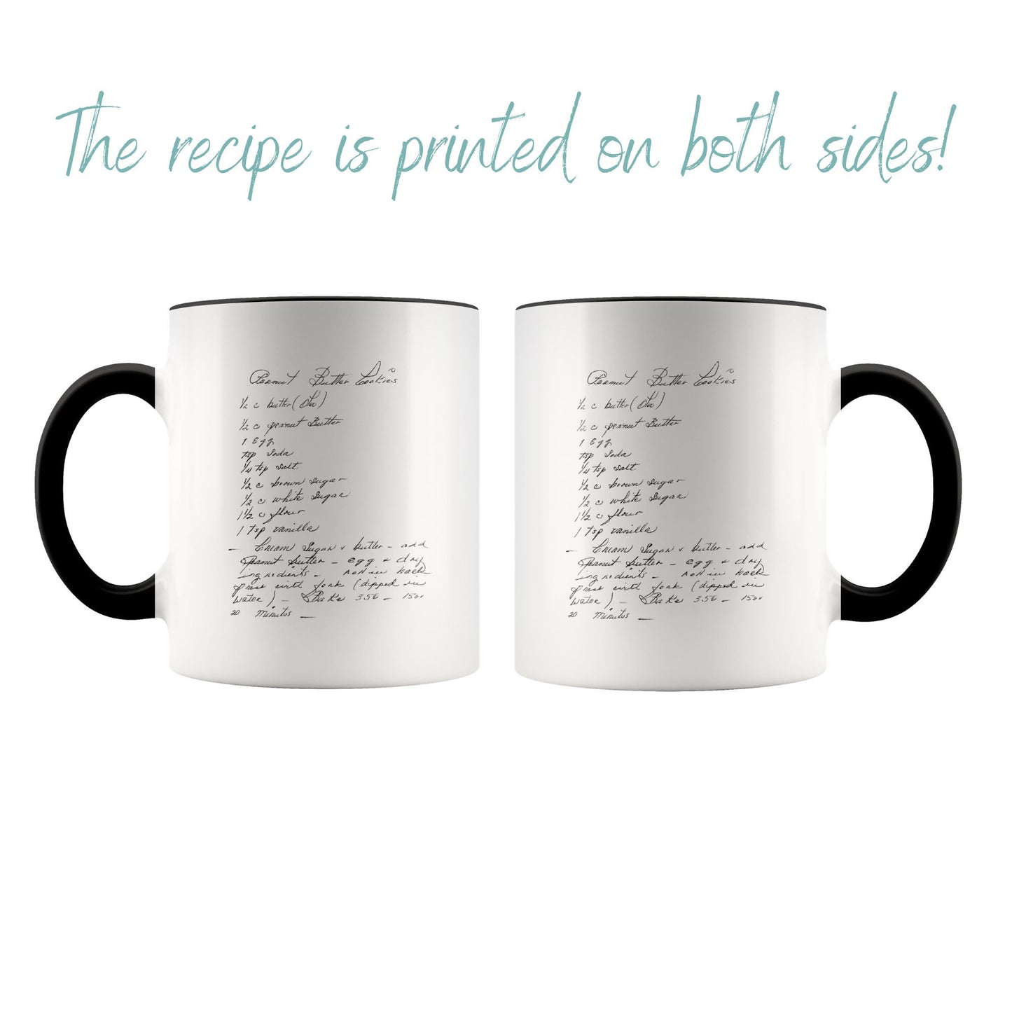 Handwritten Recipe Accent Mug