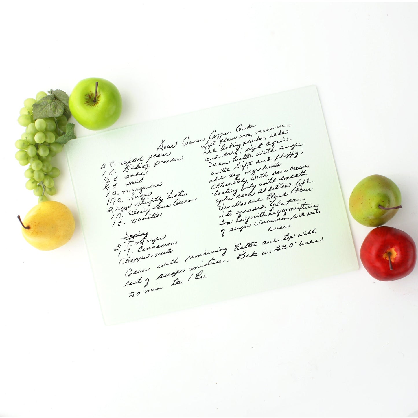 Handwritten Recipe Cutting Board