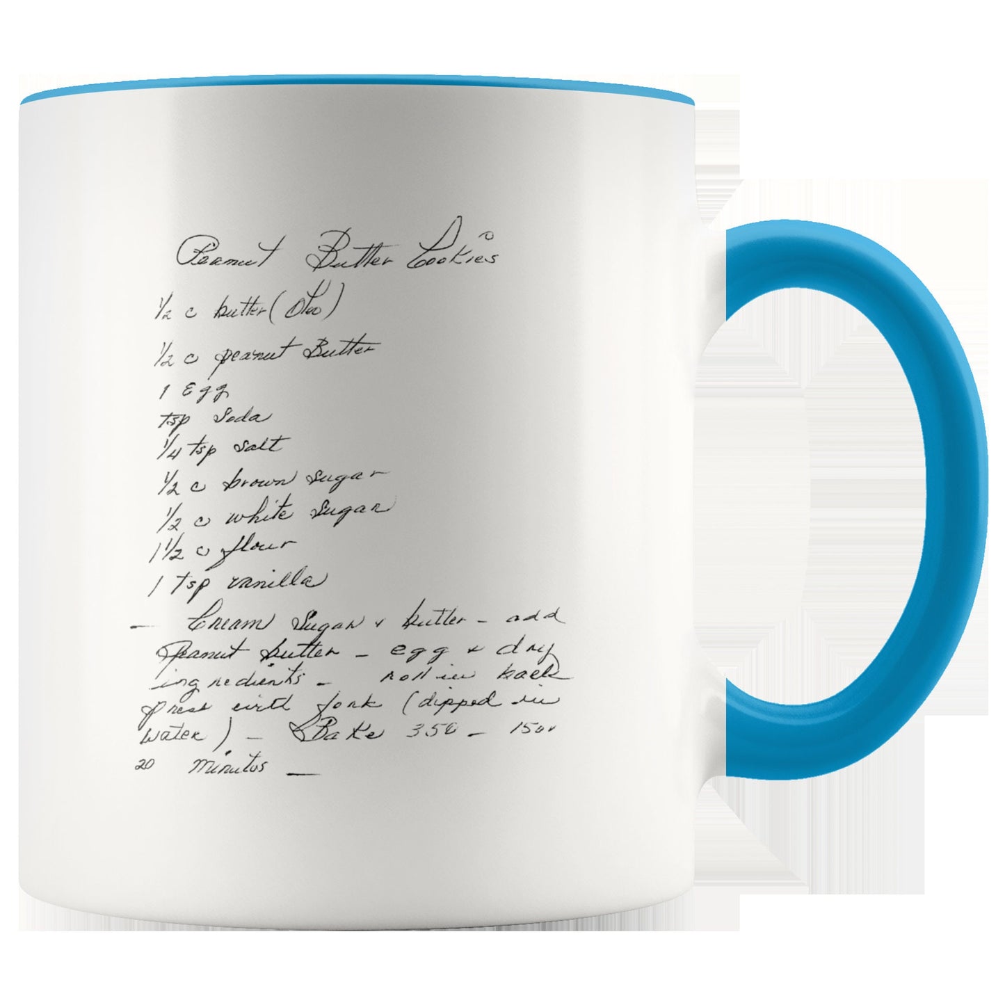 Handwritten Recipe Accent Mug