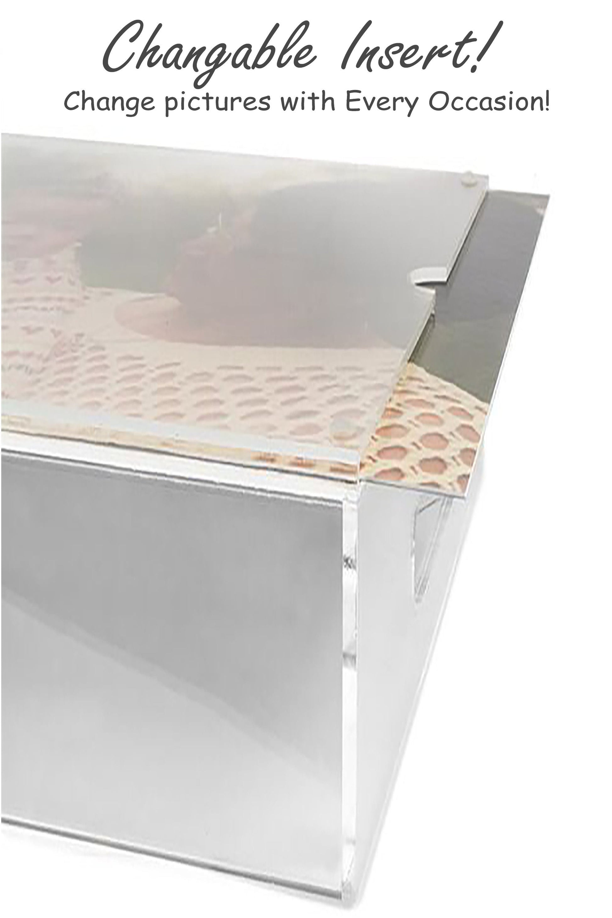 Acryluc tray with photo insert