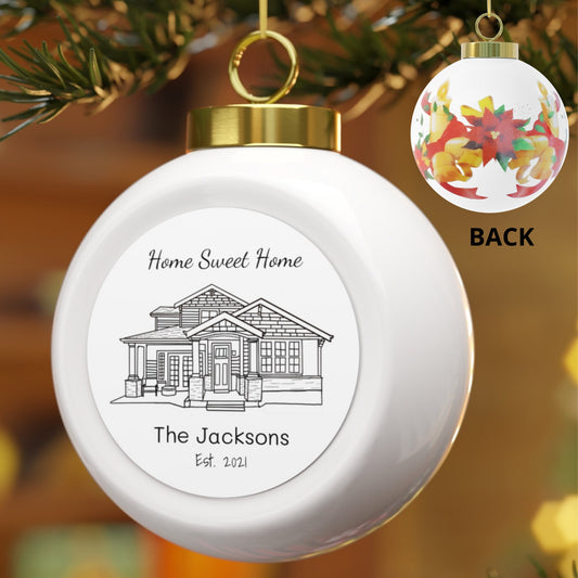 Personalized Home Line Drawing Ornaments