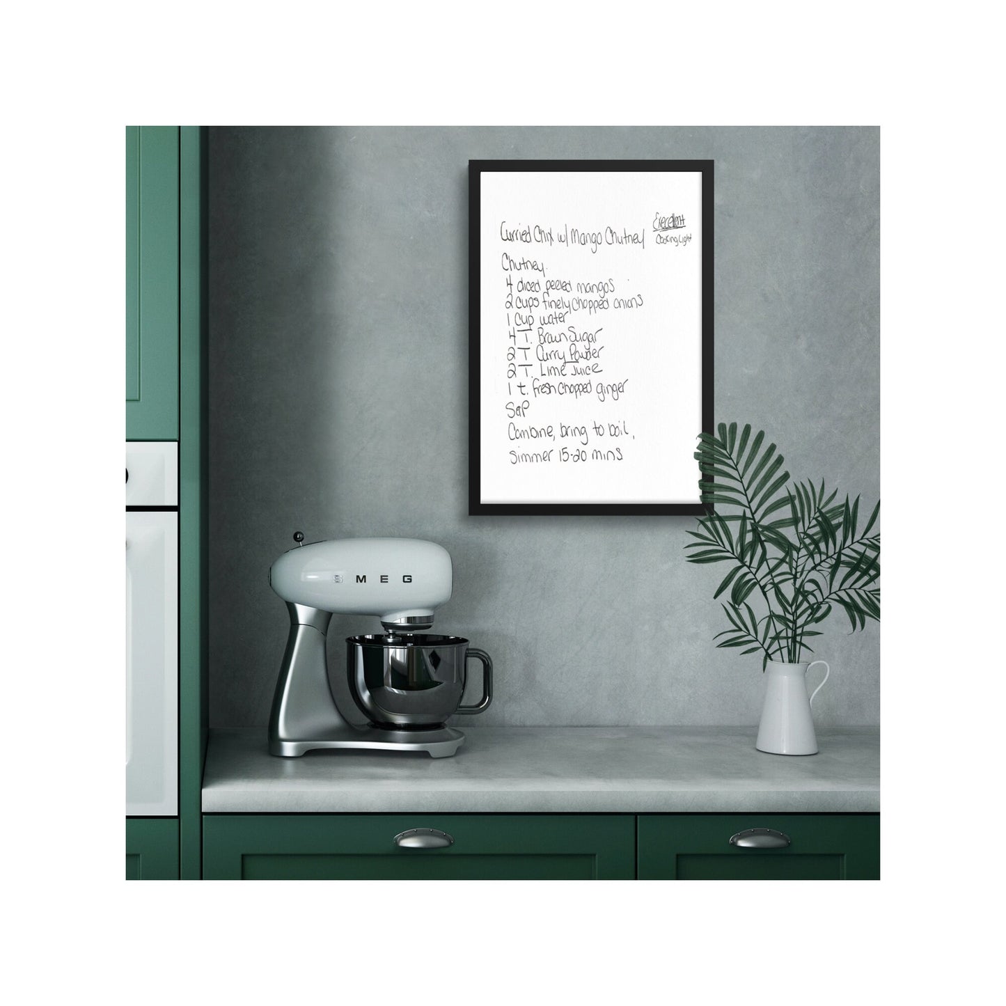 Handwritten Recipe Framed Print
