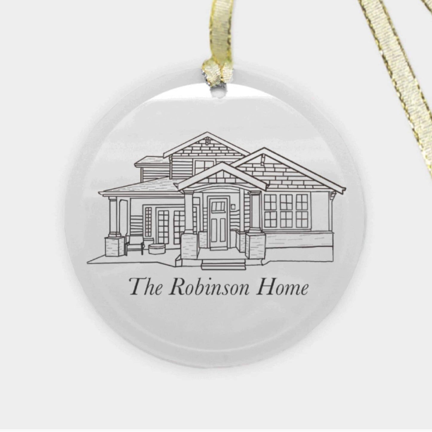 Personalized Home Line Drawing Ornaments
