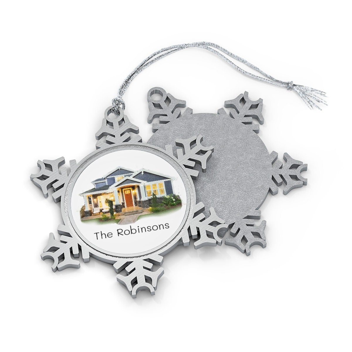 Watercolor House Ornament