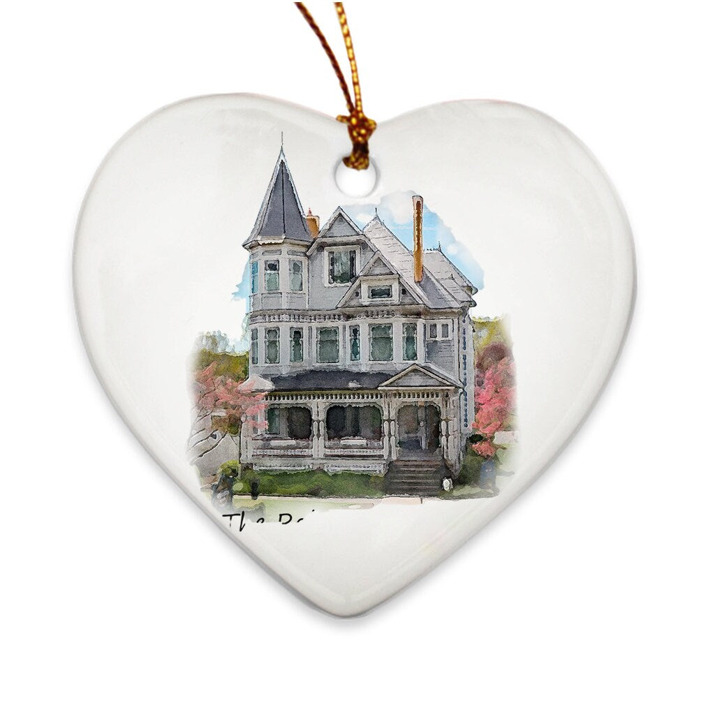Watercolor House Ornament