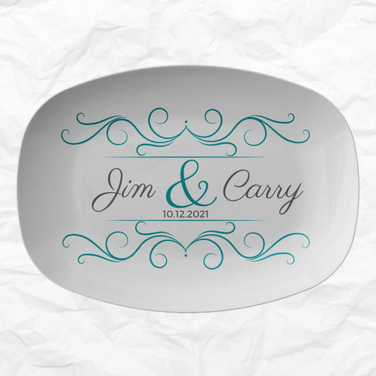 Personalized Couple Name Wedding Serving Platter