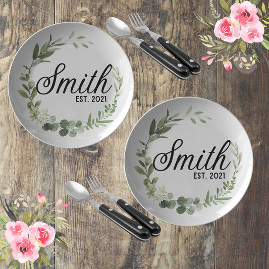 Personalized Wedding Desert Plate for Groom and Bride