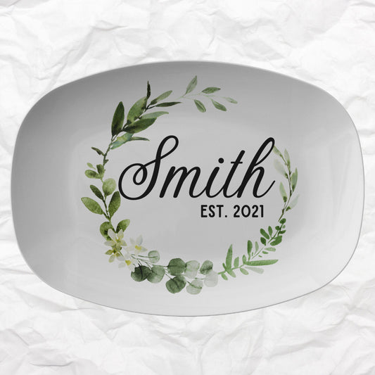 Personalized Wedding Family Name Serving Platter