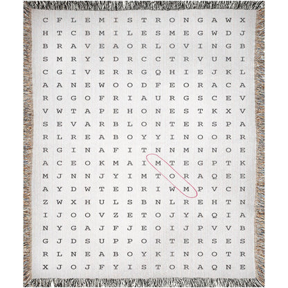 Personalized Word Search Puzzle Throw Blanket