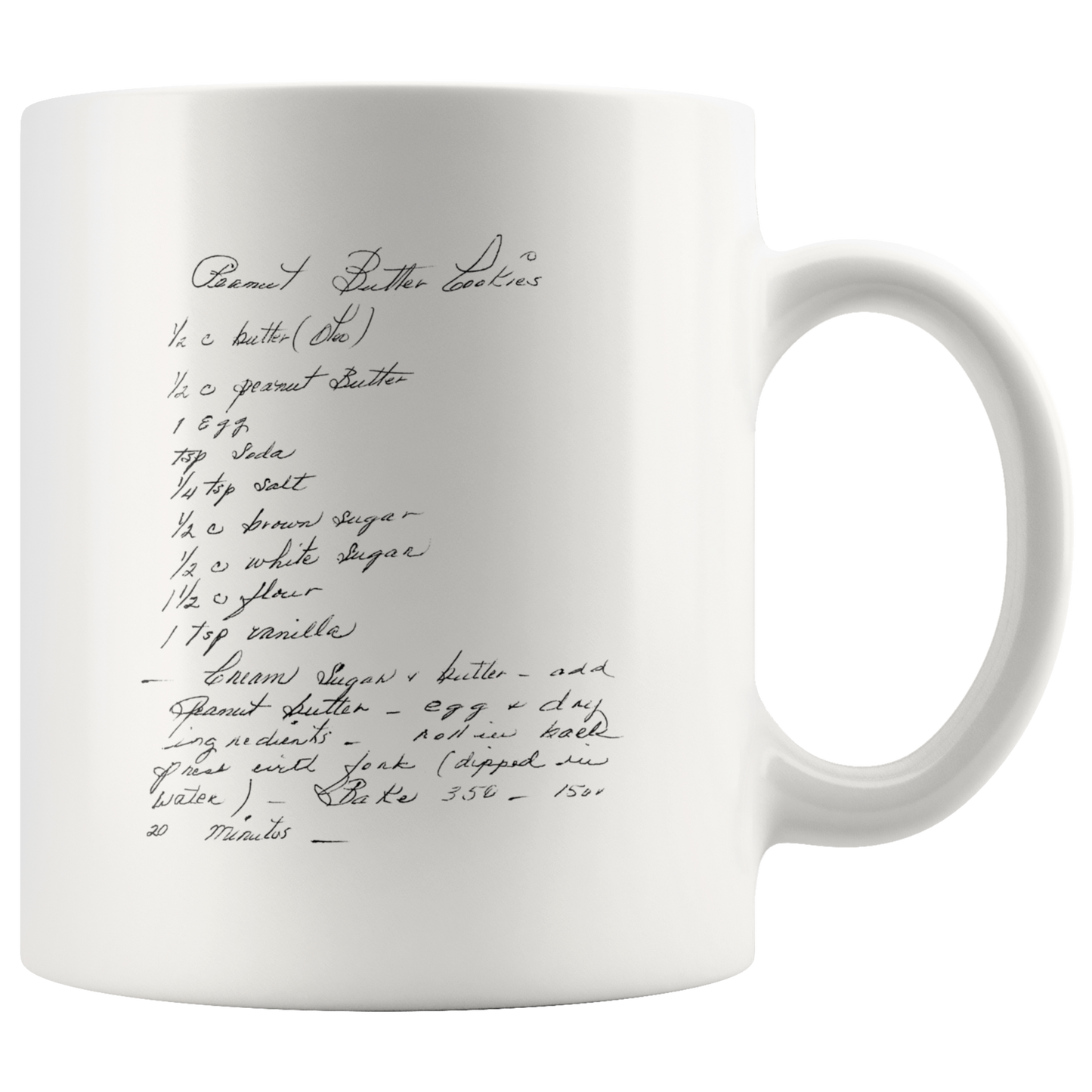 Handwritten Recipe Mug