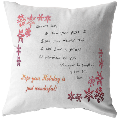 Personalized Pillows with Handwritten Letter