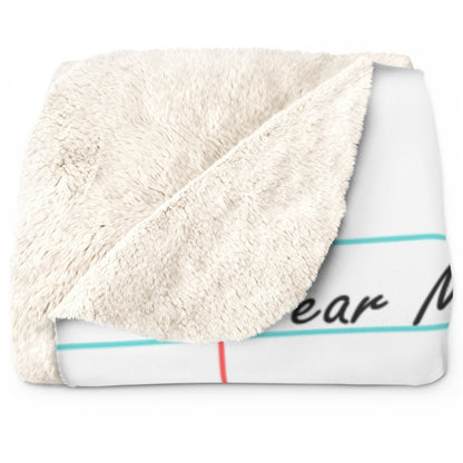 Handwritten Letter Blanket Personalized