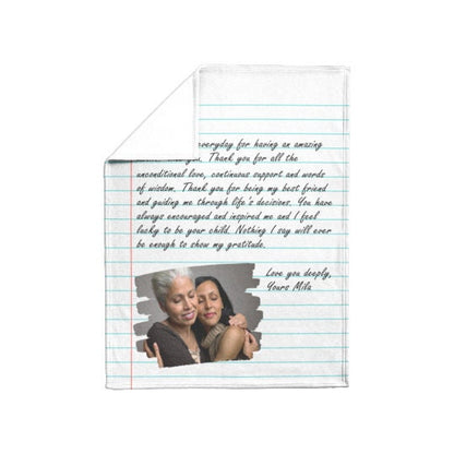 Handwritten Letter Blanket Personalized