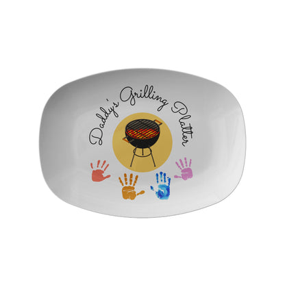 Grilling Platter with Kids Handprints