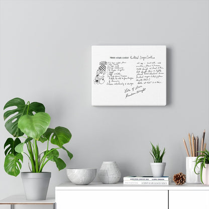Handwritten Recipe Canvas Print Keepsake