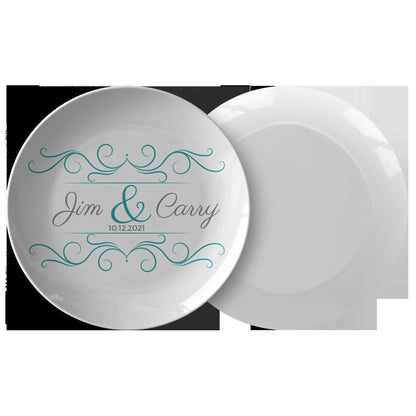 Wedding Desert plate for Mr. and Mrs.