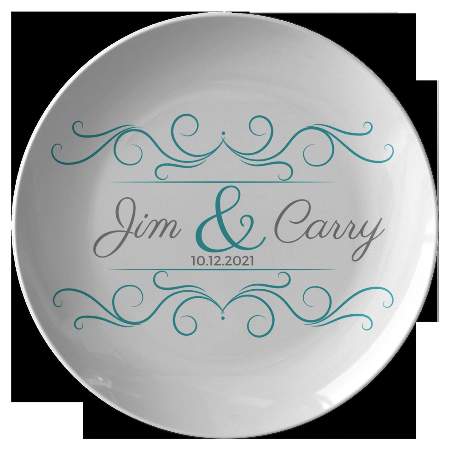 Wedding Desert plate for Mr. and Mrs.