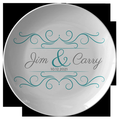 Wedding Desert plate for Mr. and Mrs.