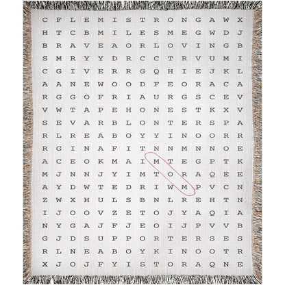 Word Search Family Name Blanket